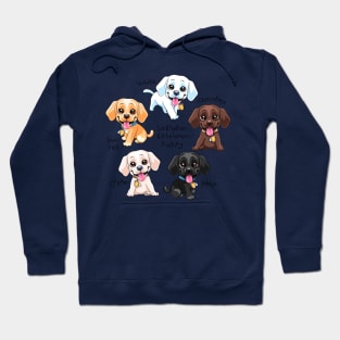 Set of cute little puppy Labrador Retriever Hoodie